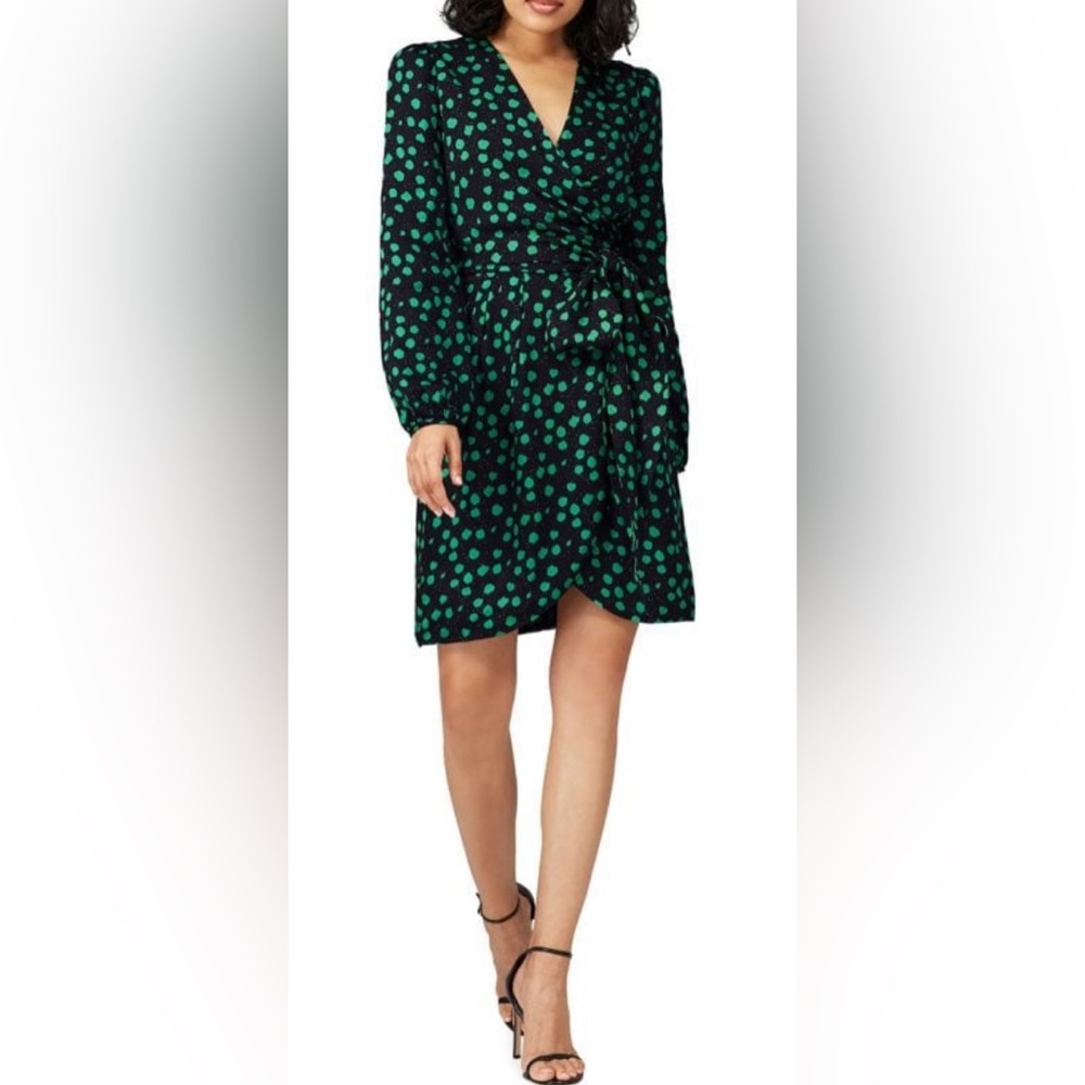 CYNTHIA ROWLEY Crepe Wrap Dress
